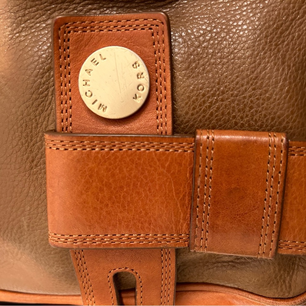 Michael Kors Pebble Leather & Leather Strap Mirror Image Shoulder Bag - Picture 6 of 14